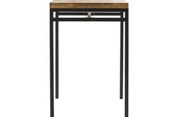 Miliboo Table De Bar / Bar-Table haute carrée en manguier massif et métal noir L70 cm YPSTER