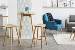 Miliboo Table De Bar / Bar-Table haute carrée frêne scandinave L60 cm BALTIK