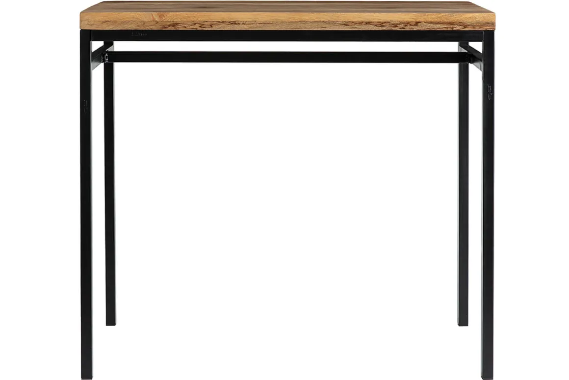 Miliboo Table De Bar / Bar-Table haute industrielle en bois manguier massif et métal noir L115 cm YPSTER