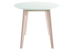 Miliboo Table À Manger Fixe-Table scandinave ovale blanche et bois clair L150 cm LEENA