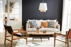 Miliboo Table Basse-Tables basses gigognes 2 plateaux en bois massif et métal noir SUZANE