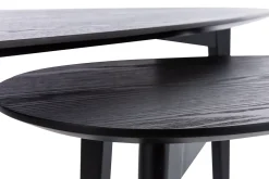Miliboo Table Basse-Tables basses gigognes bois noir (lot de 2) ARTIK