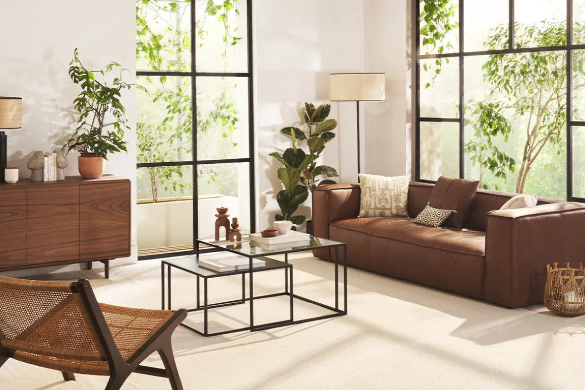 Miliboo Table Basse-Tables basses gigognes carrées design verre trempé et métal noir (lot de 2) TAHL