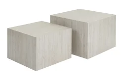 Miliboo Table Basse-Tables basses gigognes design effet travertin (lot de 2) CALLA