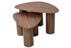 Miliboo Table Basse-Tables basses gigognes design en bois foncé (lot de 2) FOLEEN