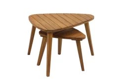 Miliboo Table De Jardin-Tables basses gigognes en bois massif (lot de 2) ELQUI