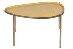 Miliboo Table Basse-Tables basses gigognes laquées moutarde, bleu canard et bleu (lot de 3) ZURIA