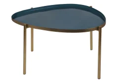 Miliboo Table Basse-Tables basses gigognes laquées moutarde, bleu canard et bleu (lot de 3) ZURIA