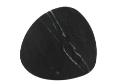 Miliboo Table Basse-Tables basses gigognes ovales en marbre noir et métal (lot de 2) PLATZ