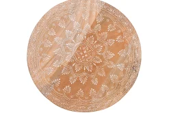 Miliboo Table Basse-Tables basses gigognes rondes bois manguier massif et métal noir (lot de 2) TOGETHER