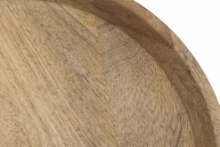 Miliboo Table Basse-Tables basses gigognes rondes bois manguier massif et métal noir (lot de 2) PYTA