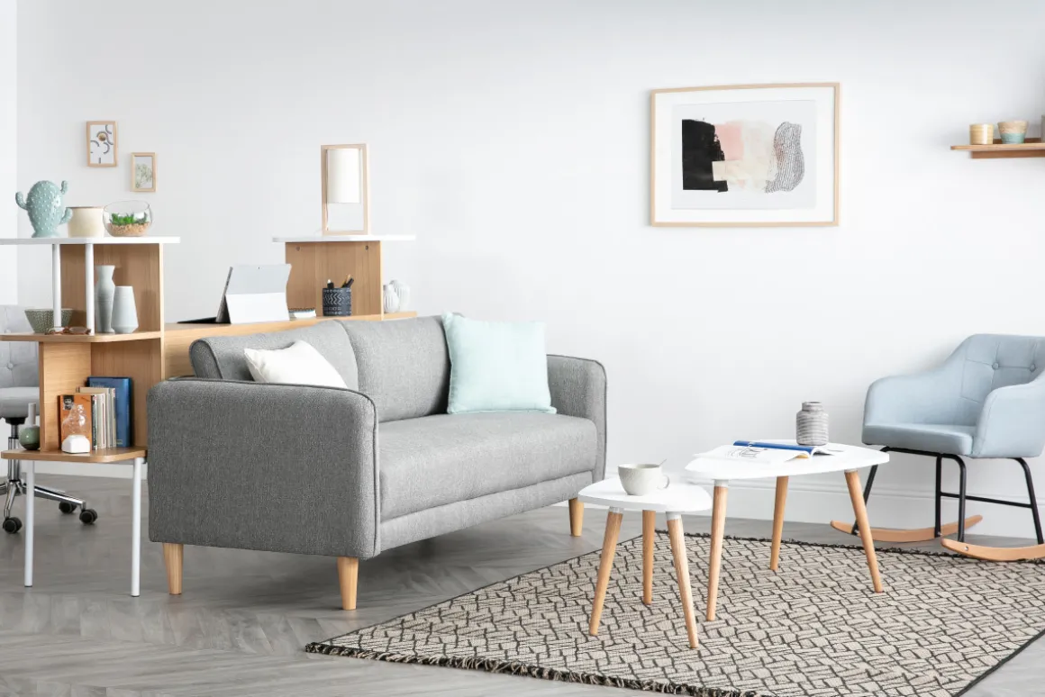 Miliboo Table Basse|Table D'appoint-Tables basses gigognes scandinaves blanc et bois clair chêne massif (lot de 2) ARTIK