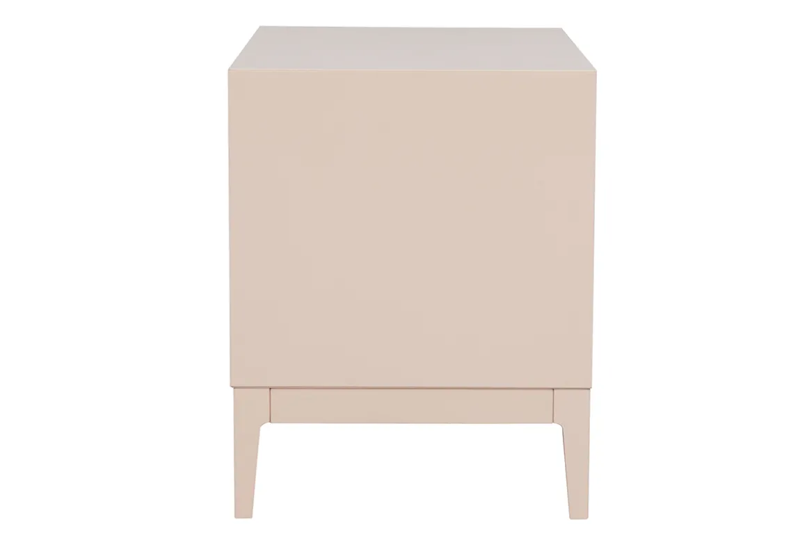 Miliboo Table De Chevet-Tables de chevet rose et métal doré avec rangements L60 cm (lot de 2) GIANA
