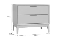 Miliboo Table De Chevet-Tables de chevet rose et métal doré avec rangements L60 cm (lot de 2) GIANA