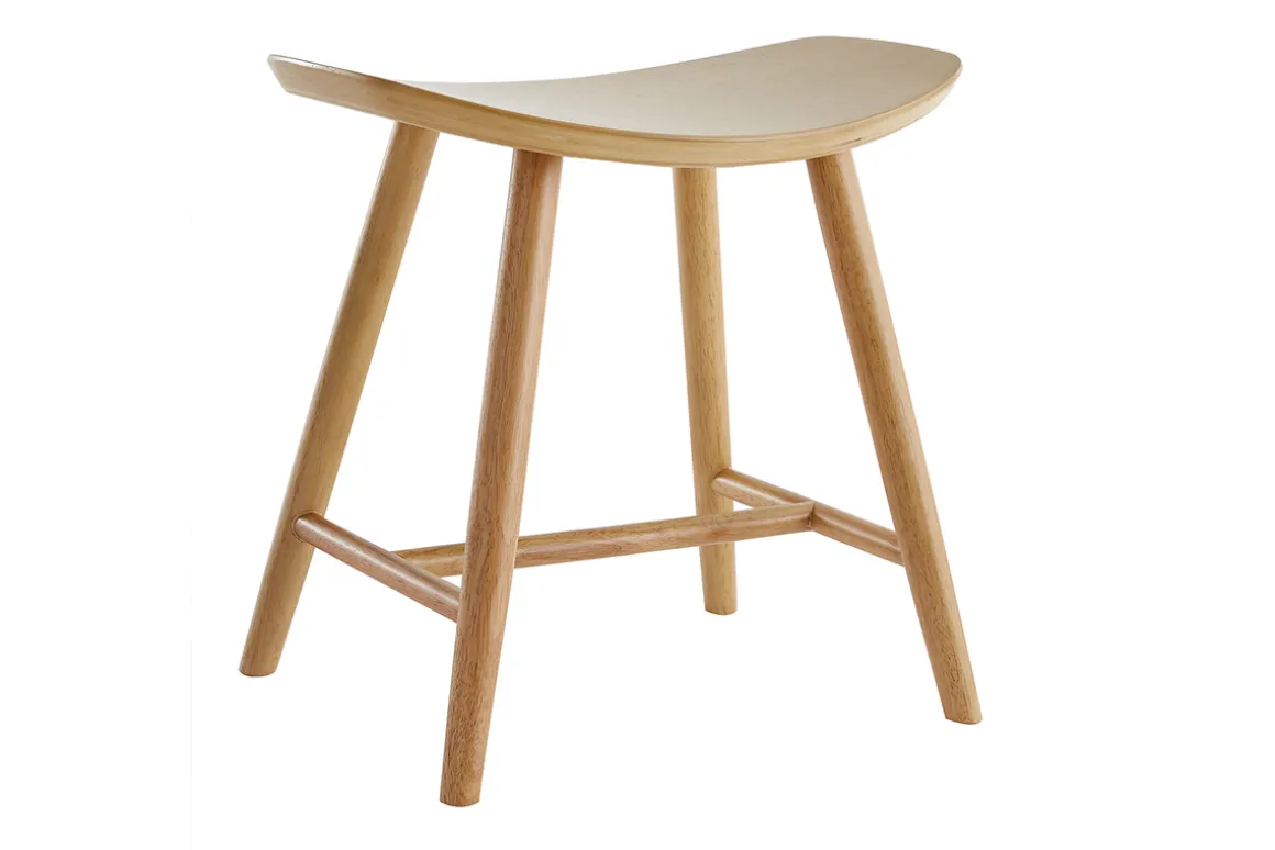 Miliboo Chaise Design|Chaise En Bois-Tabouret bas bois clair H46.5 DEMORY