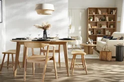 Miliboo Chaise Design|Chaise En Bois-Tabouret bas bois clair H46.5 DEMORY