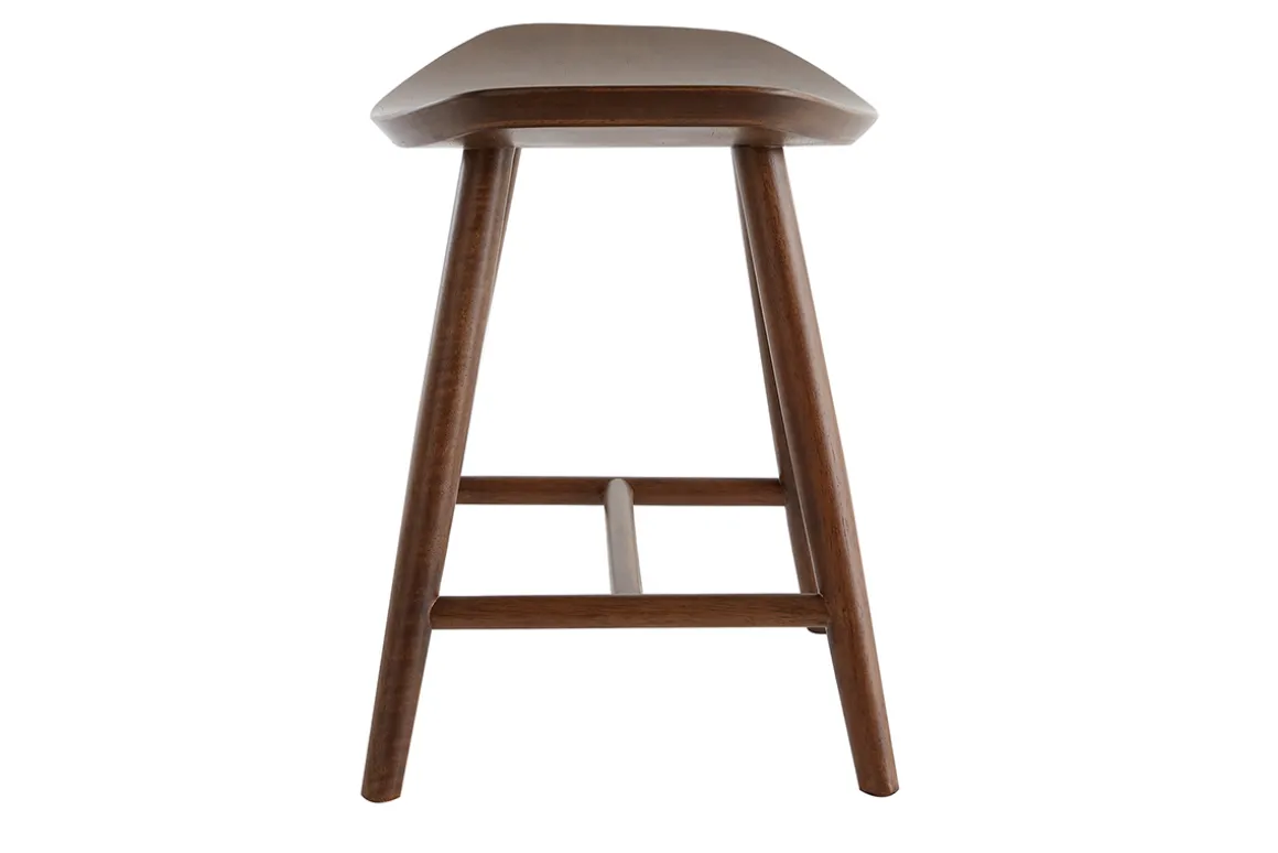 Miliboo Chaise Design|Chaise En Bois-Tabouret bas bois foncé H46.5 DEMORY