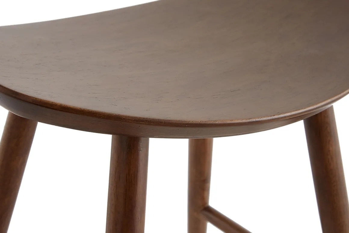 Miliboo Chaise Design|Chaise En Bois-Tabouret bas bois foncé H46.5 DEMORY