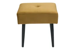Miliboo Chaise Design-Tabouret bas en tissu effet velours texturé bronze et métal noir H46 cm GUESTA