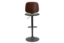 Miliboo Tabouret De Bar-Tabouret de bar ajustable noir et noyer BECK