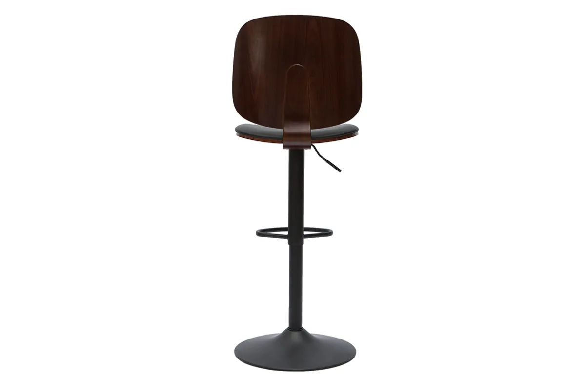 Miliboo Tabouret De Bar-Tabouret de bar ajustable noir et noyer BECK