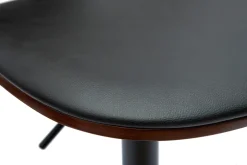 Miliboo Tabouret De Bar-Tabouret de bar ajustable noir et noyer BECK