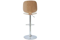 Miliboo Tabouret De Bar-Tabouret de bar ajustable design blanc et bois clair BECK
