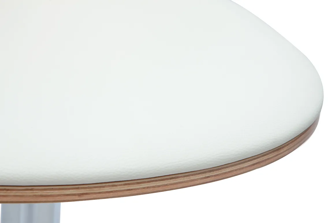 Miliboo Tabouret De Bar-Tabouret de bar ajustable design blanc et bois clair BECK