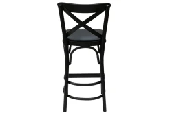 Miliboo Tabouret De Bar-Tabouret de bar bistrot hêtre massif noir H65 cm MARCEL