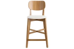 Miliboo Tabouret De Bar-Tabouret de bar bois clair chêne et blanc H65 cm LUCIA