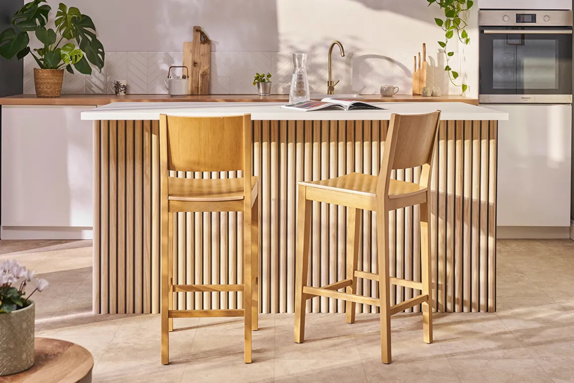 Miliboo Tabouret De Bar-Tabouret de bar bois foncé noyer H65 cm MELVIL