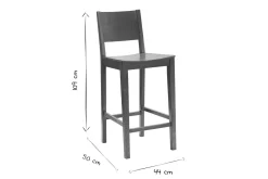 Miliboo Tabouret De Bar-Tabouret de bar bois foncé noyer H65 cm MELVIL