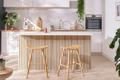 Miliboo Tabouret De Bar-Tabouret de bar bois noir H65 cm DEMORY