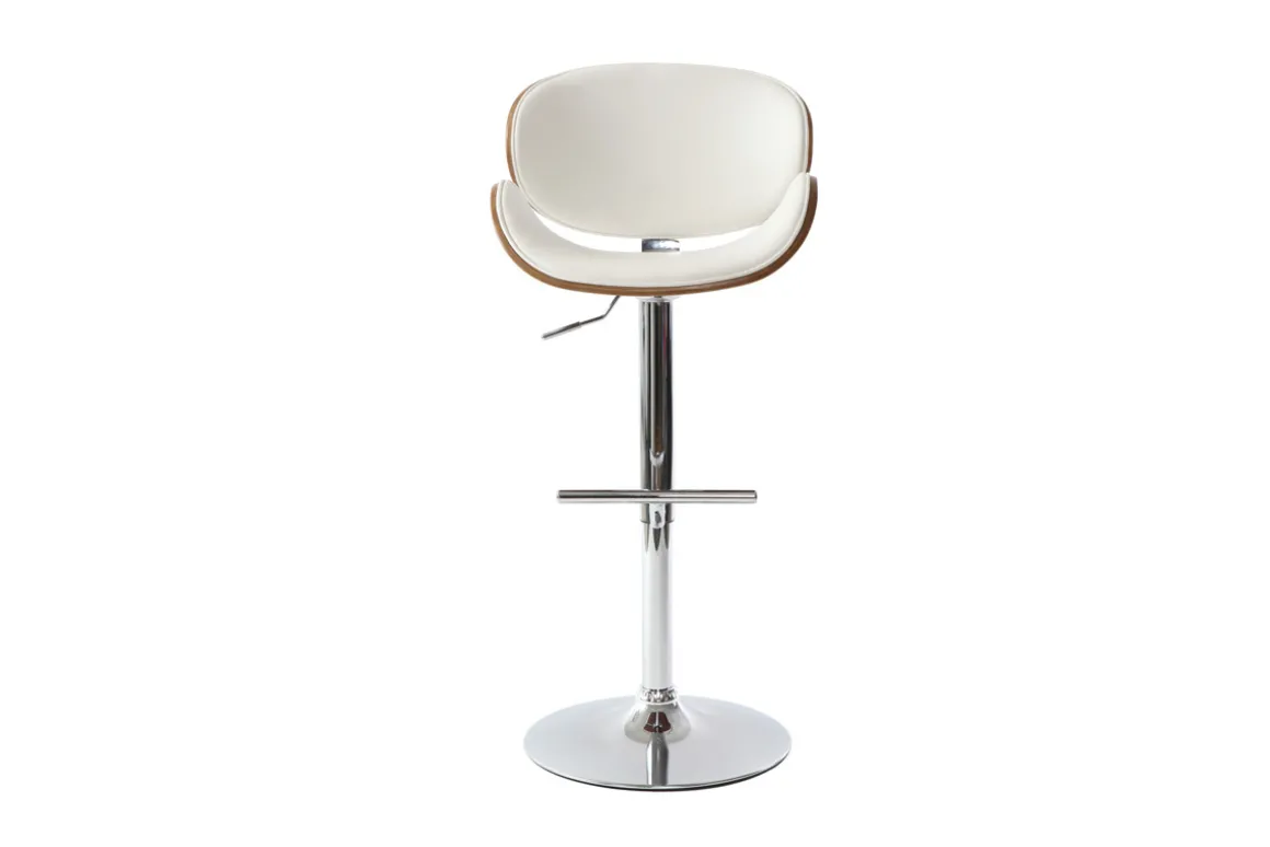 Miliboo Tabouret De Bar-Tabouret de bar design blanc et bois foncé WALNUT