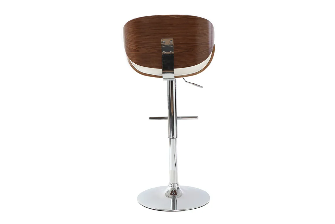 Miliboo Tabouret De Bar-Tabouret de bar design blanc et bois foncé WALNUT