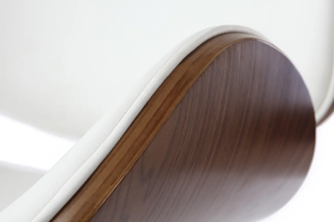 Miliboo Tabouret De Bar-Tabouret de bar design blanc et bois foncé WALNUT