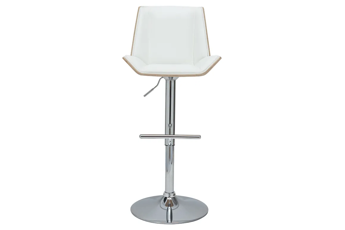 Miliboo Tabouret De Bar-Tabouret de bar design blanc et bois clair MELKIOR