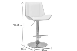 Miliboo Tabouret De Bar-Tabouret de bar design blanc et bois clair MELKIOR