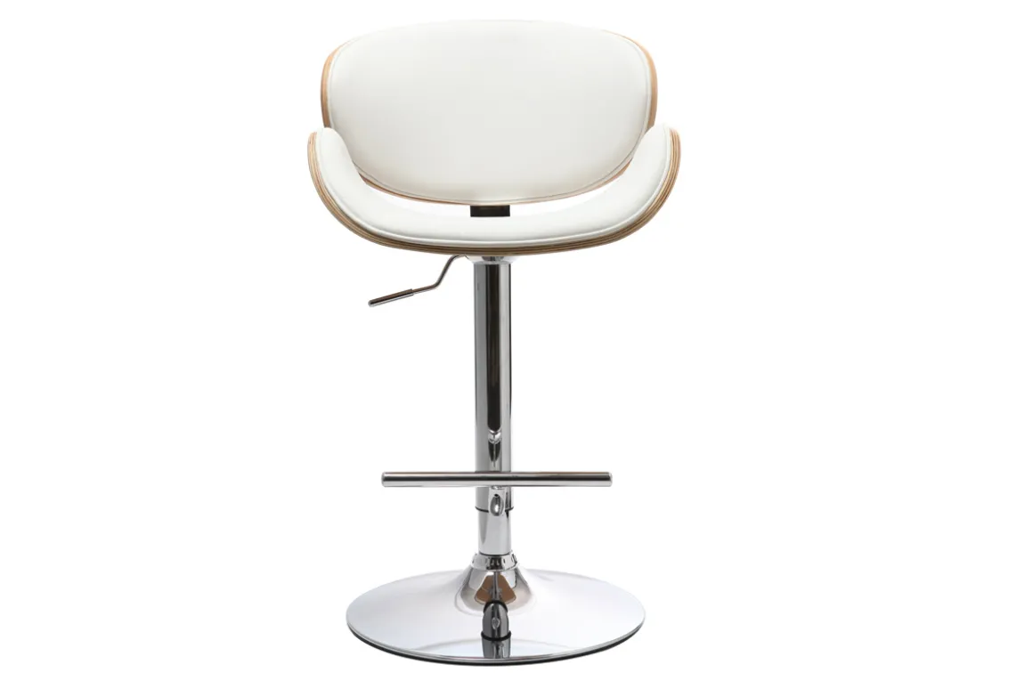 Miliboo Tabouret De Bar-Tabouret de bar design blanc et bois clair WALNUT