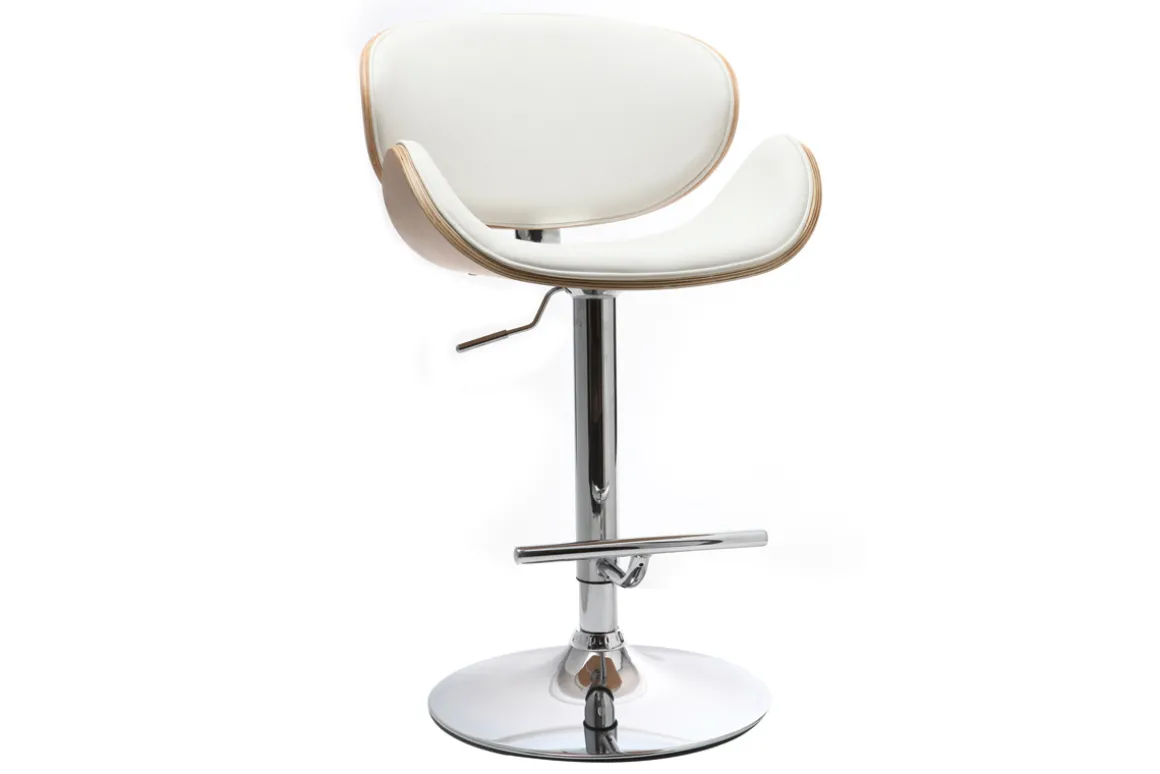 Miliboo Tabouret De Bar-Tabouret de bar design blanc et bois clair WALNUT
