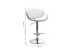 Miliboo Tabouret De Bar-Tabouret de bar design blanc et bois clair WALNUT
