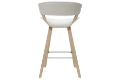 Miliboo Tabouret De Bar-Tabouret de bar design blanc et bois clair H65 cm SYRAH