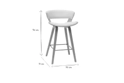 Miliboo Tabouret De Bar-Tabouret de bar design blanc et bois clair H65 cm SYRAH
