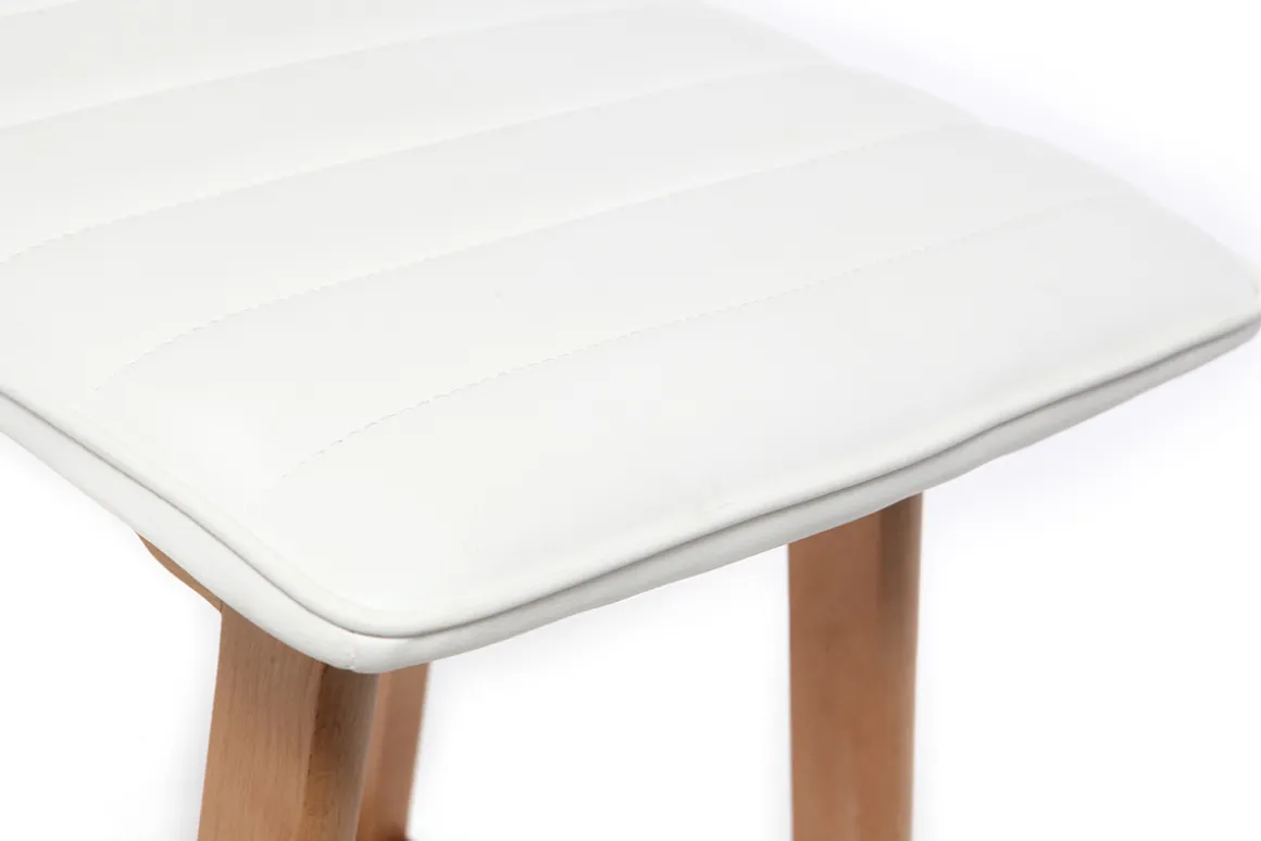 Miliboo Tabouret De Bar-Tabouret de bar design bois et blanc 65 cm (lot de 2) EMMA
