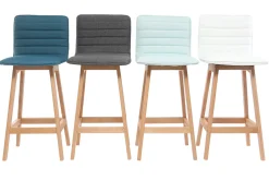 Miliboo Tabouret De Bar-Tabouret de bar design bois et blanc 65 cm (lot de 2) EMMA