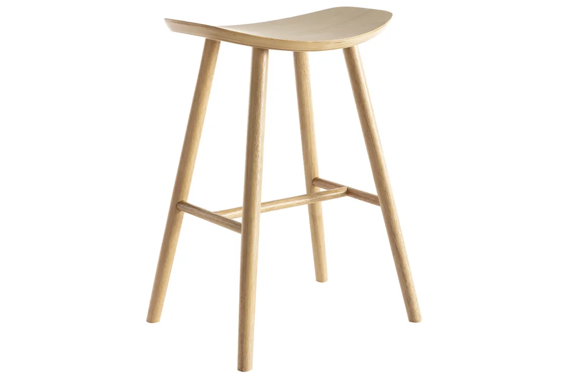 Miliboo Tabouret De Bar-Tabouret de bar design bois clair H65 cm DEMORY