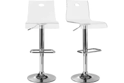 Miliboo Tabouret De Bar-Tabouret de bar design en plexiglas transparent (lot de 2) SATURNE