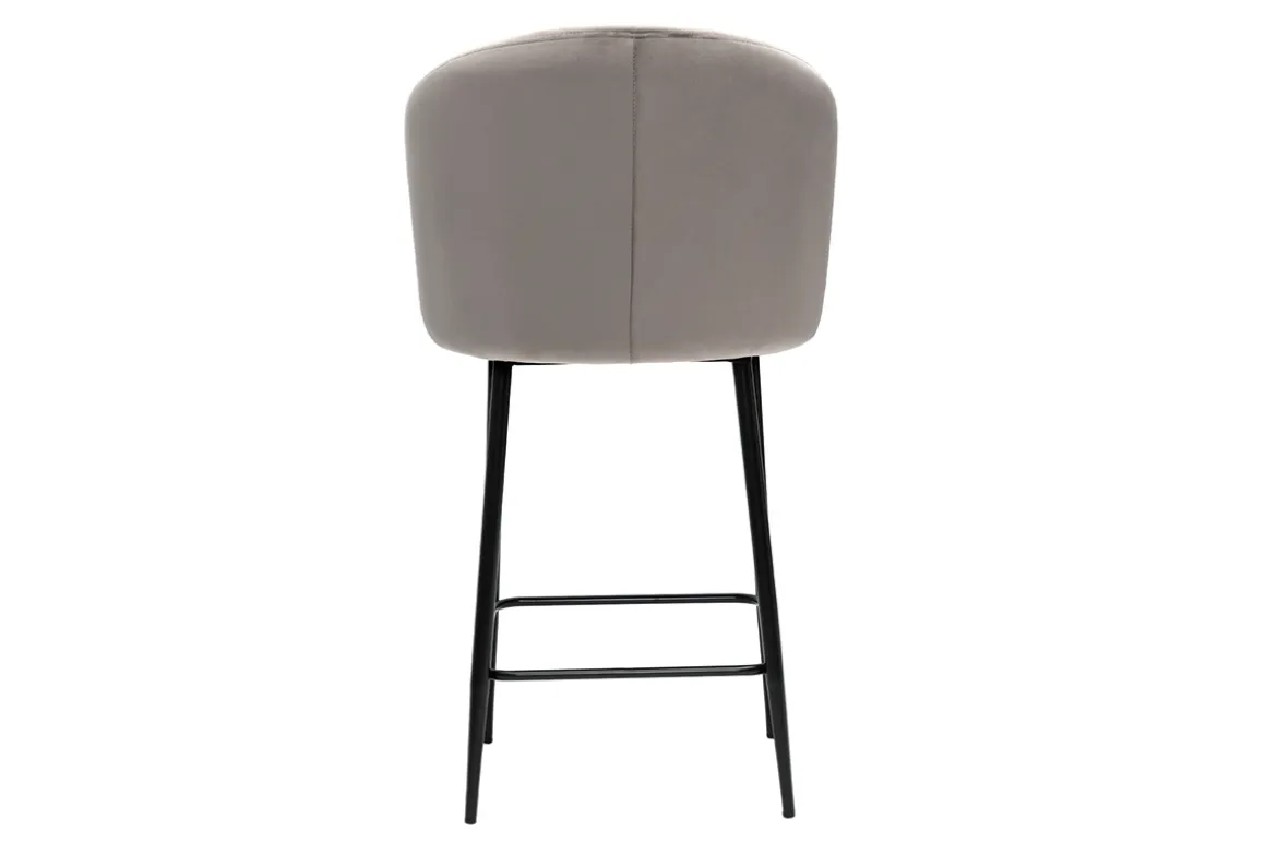Miliboo Tabouret De Bar-Tabouret de bar design en velours taupe H68 cm VANITY