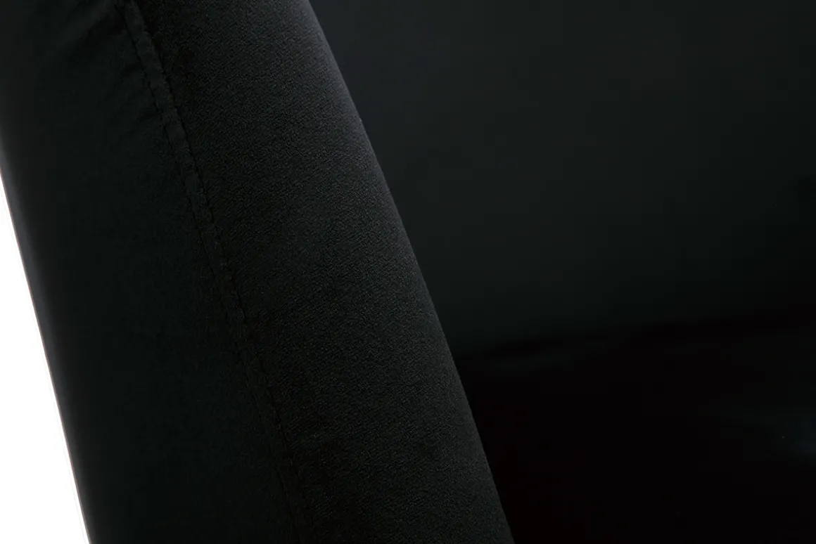 Miliboo Tabouret De Bar-Tabouret de bar design en velours noir H68 cm VANITY