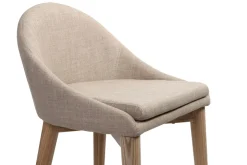 Miliboo Tabouret De Bar-Tabouret de bar design en tissu beige et bois clair 65 cm DALIA